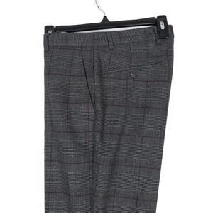 Tommy Hilfiger Men's Modern-Fit Stretch Dress Pants Grey Windowpane 30x32 NWOT